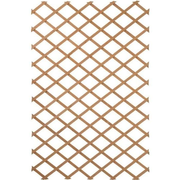 Nature Valla de Jardín Extensible Madera Natural 50 x 150 cm