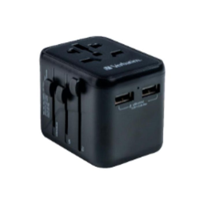 Verbatim Uta-01 Adaptador Universal De Viaje Con 2 Puertos Usb-A