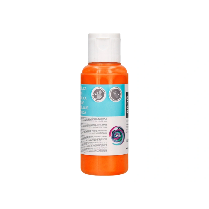 Liderpapel Pintura Acrilica Bote 80 ml Naranja 4
