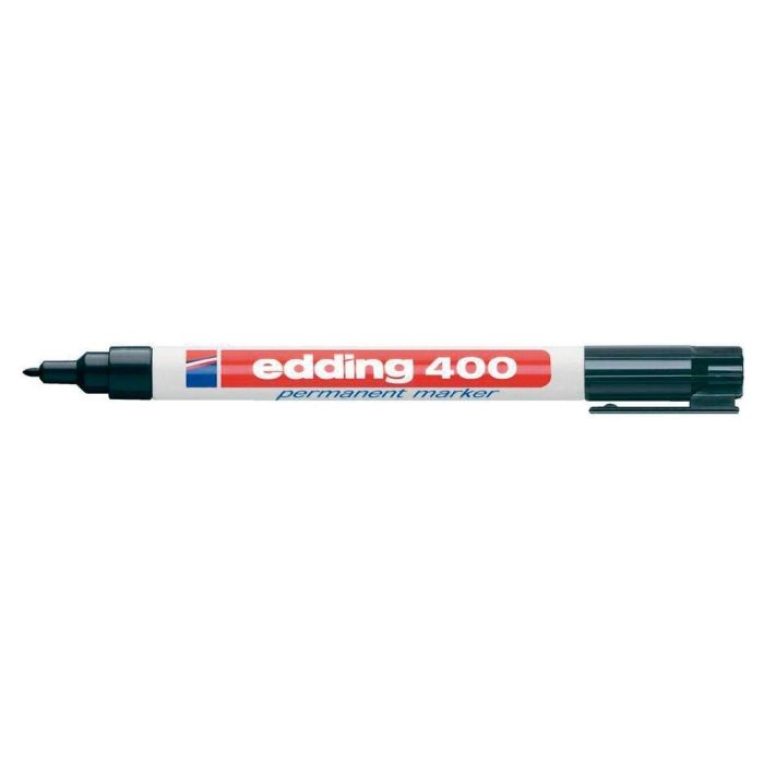 Rotulador permanente Edding 400 Negro (10 Unidades) 1