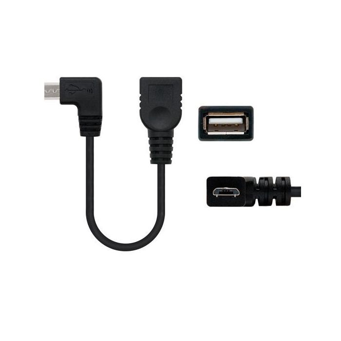 Nanocable Cable Usb 2.0 Otg Acodado Tipo Micro B-M-A-H Negro 15 cm Nanocable Cable Usb 2.0 Otg Acodado Tipo Micro B-M-A-H Negro 15 cm