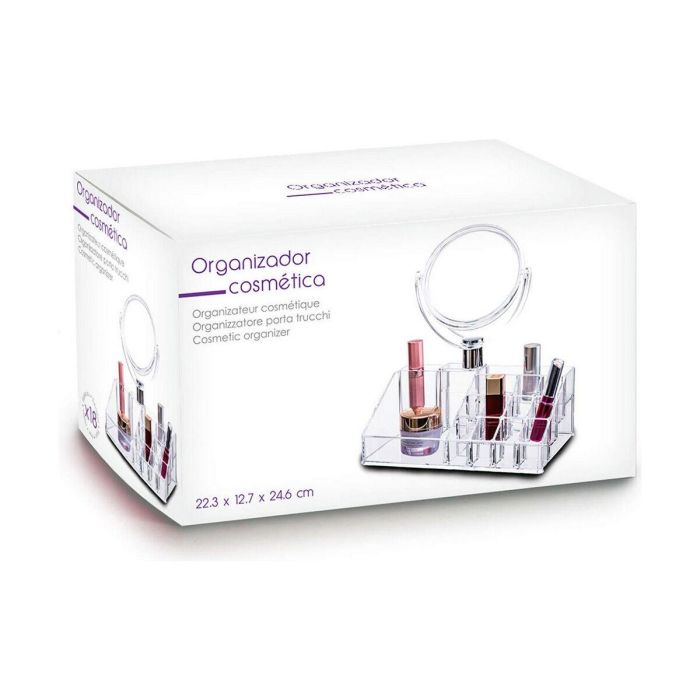 Organizador de Maquillaje Berilo 6101-D 6101-D Transparente Vidrio 22,3 x 8 x 12,8 cm 22,5 x 8 x 12,5 cm 1 Organizador de Maquillaje Berilo 6101-D 6101-D Transparente Vidrio 22,3 x 8 x 12,8 cm 22,5 x 8 x 12,5 cm 1