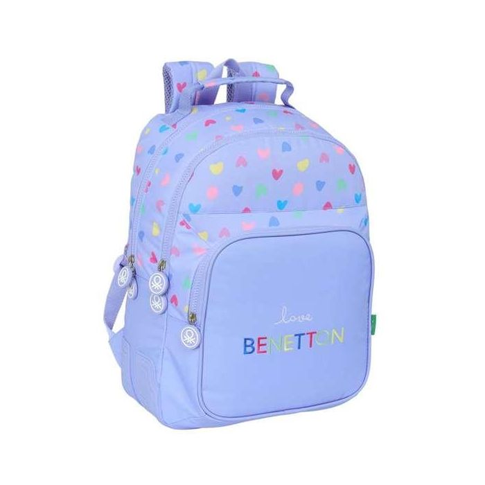 Mochila Safta Doble Con Cantoneras Adaptable A Carro Benetton Lila 420x320x150 mm Mochila Safta Doble Con Cantoneras Adaptable A Carro Benetton Lila 420x320x150 mm