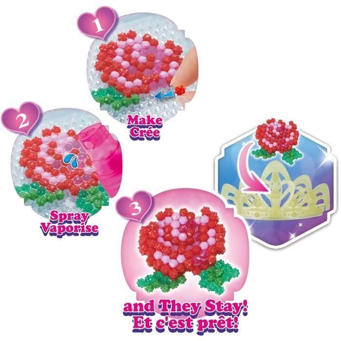 Aquabeads Set de Perlas de Agua La Tiara de las Princesas Disney - Crea Diademas de Belle, Jasmine y Rapunzel con Plantillas 5