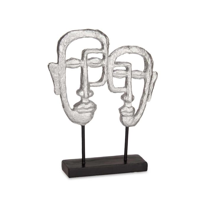 Cara Doble con Base Plata Giftdecor 27x32.5x10.5 cm - Poliresina (4 Unidades) 1 Cara Doble con Base Plata Giftdecor 27x32.5x10.5 cm - Poliresina (4 Unidades) 1