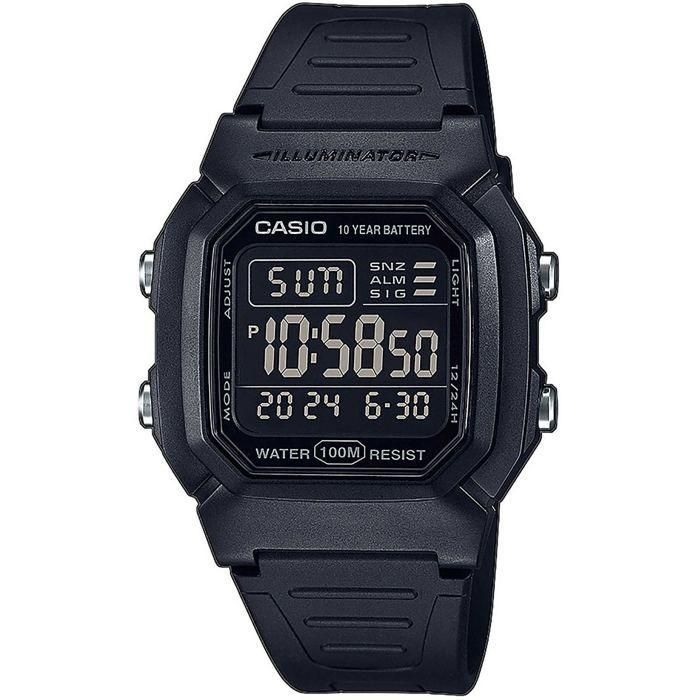 Casio W-800H-1BVES Reloj Digital Hombre con Iluminación LED, Cronómetro, Alarma, 10 bar Resistencia al Agua y 10 Años de Batería Casio W-800H-1BVES Reloj Digital Hombre con Iluminación LED, Cronómetro, Alarma, 10 bar Resistencia al Agua y 10 Años de Batería