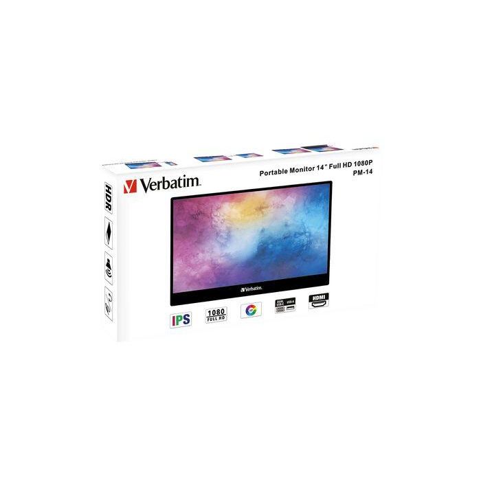 Verbatim PM-14 Monitor Portátil 14" Full HD 1080p IPS HDR USB-C HDMI con Altavoces Integrados Negro para PC, Mac y Gaming 4 Verbatim PM-14 Monitor Portátil 14" Full HD 1080p IPS HDR USB-C HDMI con Altavoces Integrados Negro para PC, Mac y Gaming 4