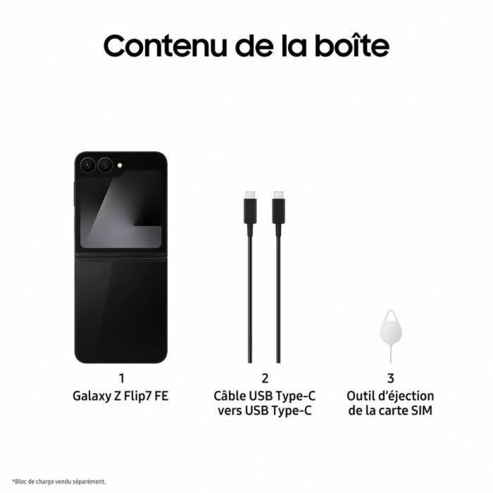 Samsung SAM8806097428381 Galaxy Z Flip7 FE 5G Smartphone 256 GB Negro 4 Samsung SAM8806097428381 Galaxy Z Flip7 FE 5G Smartphone 256 GB Negro 4