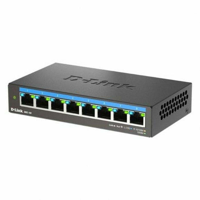D - Link Switch Multigigabit 2.5G 8 Puertos Dms - 108 E, No Administrado, 40 Gbps, Escritorio 23 D - Link Switch Multigigabit 2.5G 8 Puertos Dms - 108 E, No Administrado, 40 Gbps, Escritorio 23