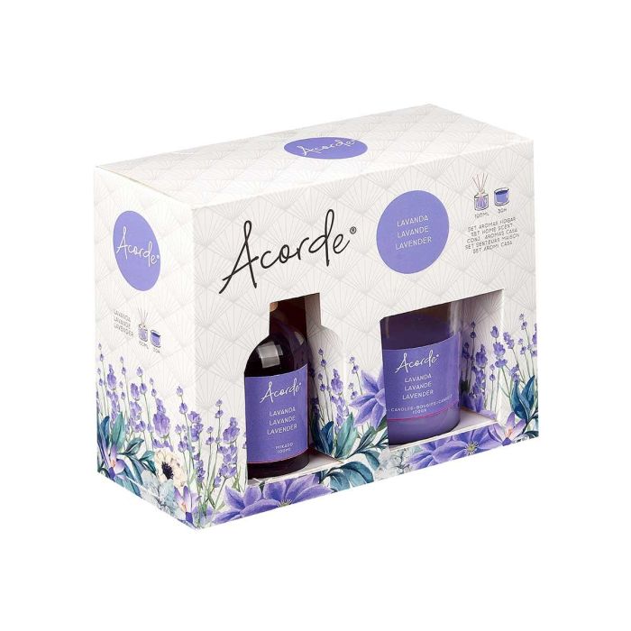 Set Mikado Vela Lavanda 100ml 30H - Acorde 19.5x15x7.5 cm (6 Unidades) 2 Set Mikado Vela Lavanda 100ml 30H - Acorde 19.5x15x7.5 cm (6 Unidades) 2