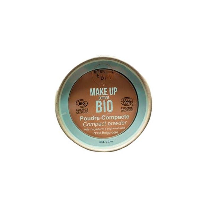 BORN TO BIO Polvos Compactos Orgánicos N3 Golden Beige 6,5 gr.