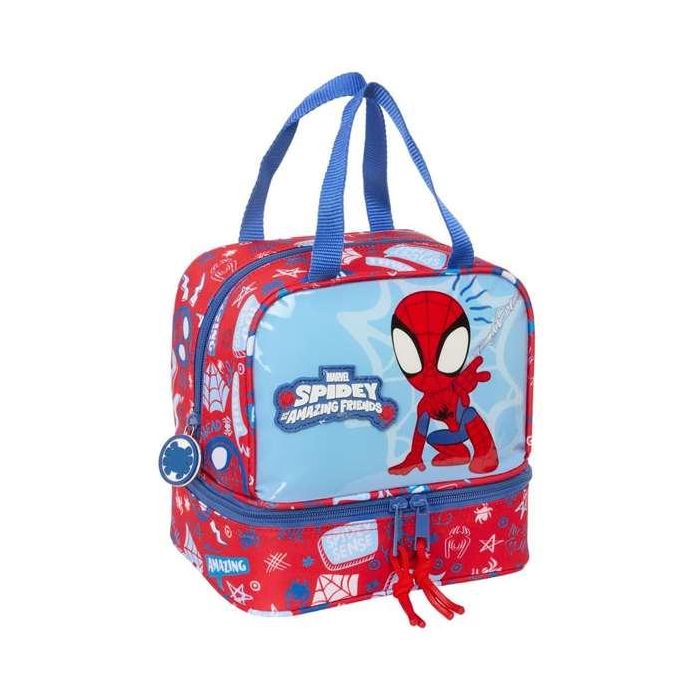Portameriendas Spider-Man Rescue Azul Rojo 20 x 20 x 15 cm