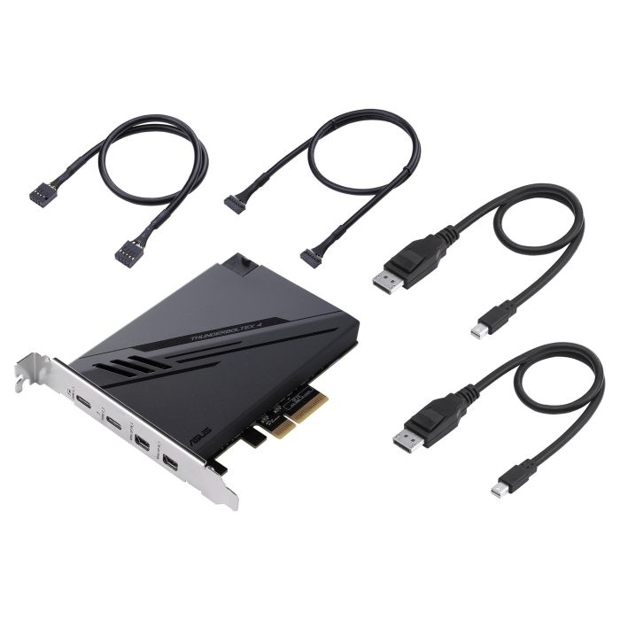 ASUS ThunderboltEX 4 Tarjeta de Expansión PCIe Thunderbolt 4 USB 3.2 Gen 2 Mini DisplayPort Intel JHL8540 Negro 40 Gbit/s 3 ASUS ThunderboltEX 4 Tarjeta de Expansión PCIe Thunderbolt 4 USB 3.2 Gen 2 Mini DisplayPort Intel JHL8540 Negro 40 Gbit/s 3