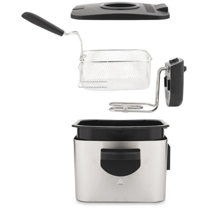 HKoeNIG DFX500 - Freidora eléctrica 3L - 2200W - Temperatura regulable - Cuerpo de acero inoxidable - Cesta extraíble 5 HKoeNIG DFX500 - Freidora eléctrica 3L - 2200W - Temperatura regulable - Cuerpo de acero inoxidable - Cesta extraíble 5