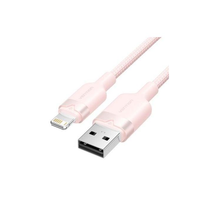 Cable USB Lightning Vention LANPH/ USB Macho - Lightning Macho/ 480Mbps/ 2m/ Rosa