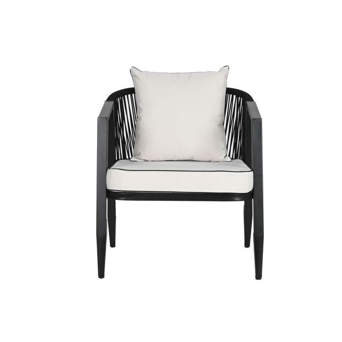 Sofa DKD Home Decor Negro Blanco 66 x 72 x 123 cm Set de 4 2 Sofa DKD Home Decor Negro Blanco 66 x 72 x 123 cm Set de 4 2