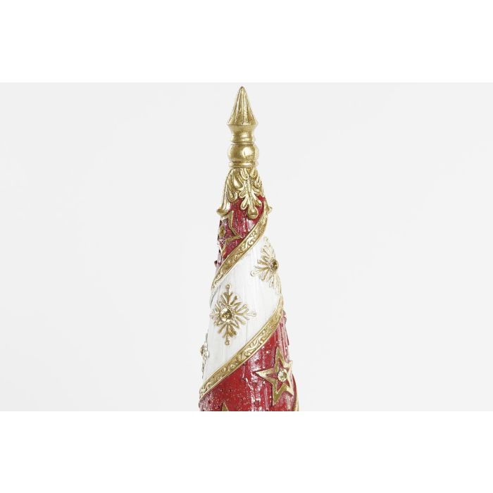 DKD Home Decor Figura de Navidad Árbol Moderna de Resina Rojo Blanco Dorado 10x35.5x10 cm 1 DKD Home Decor Figura de Navidad Árbol Moderna de Resina Rojo Blanco Dorado 10x35.5x10 cm 1