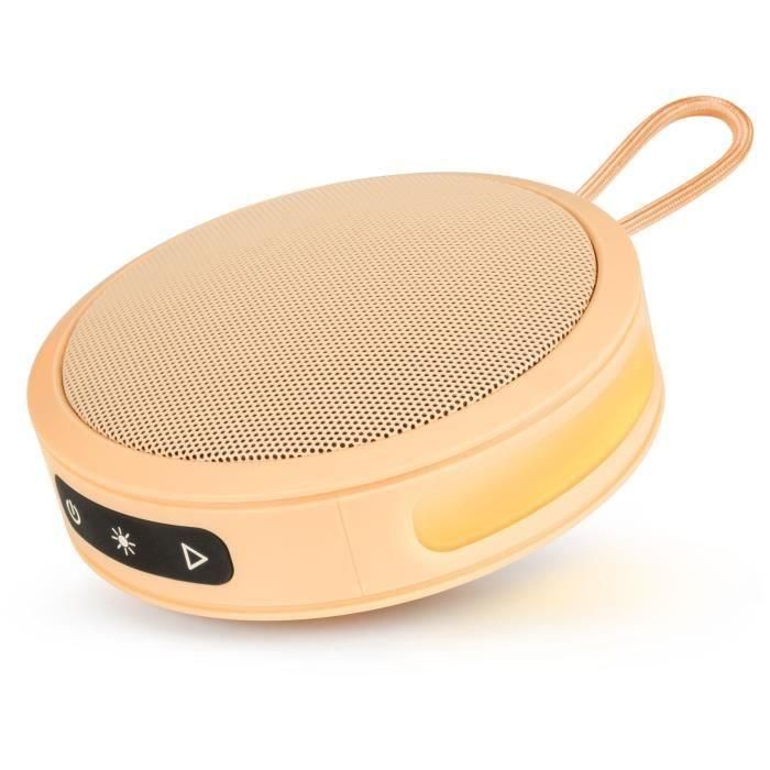 BIGBEN Party - Altavoz Bluetooth redondo con correa y efectos de luz - 15W - Naranja Pastel 2 BIGBEN Party - Altavoz Bluetooth redondo con correa y efectos de luz - 15W - Naranja Pastel 2