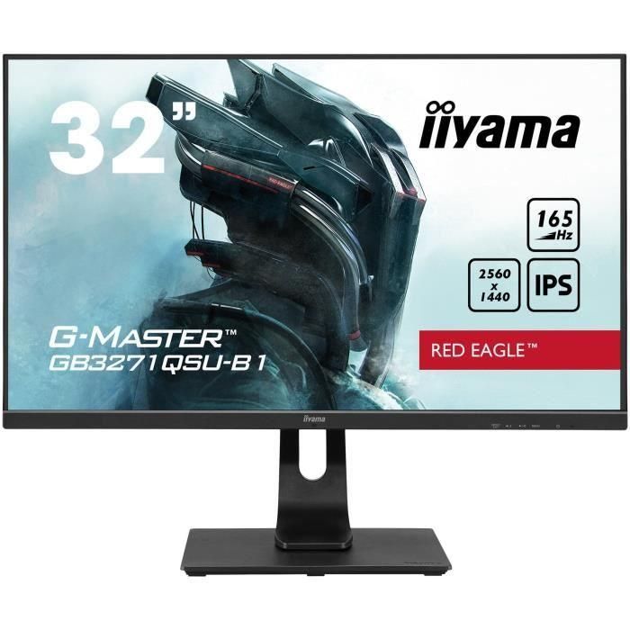 Pantalla de jugador de PC - IIYAMA G-Master Red Eagle - 31.5 WQHD - Panel IPS - 1 ms - 165 Hz - HDMI / DisplayPort / USB 3.0 - AMD FreeSync 1 Pantalla de jugador de PC - IIYAMA G-Master Red Eagle - 31.5 WQHD - Panel IPS - 1 ms - 165 Hz - HDMI / DisplayPort / USB 3.0 - AMD FreeSync 1