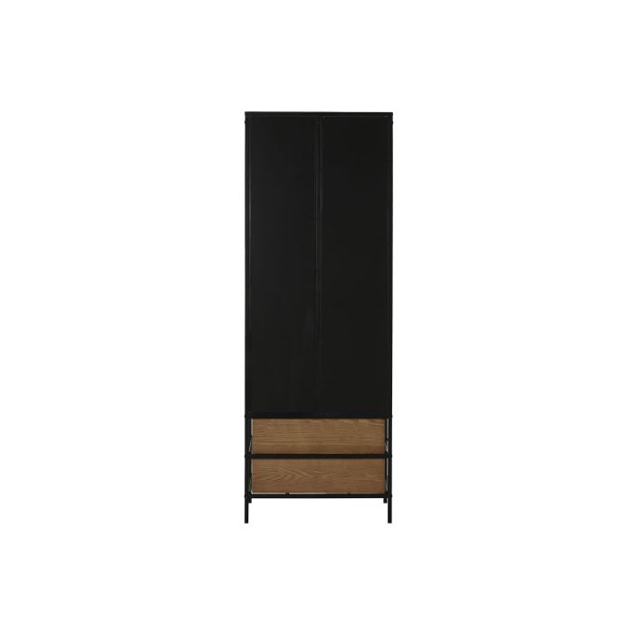 Botellero Home ESPRIT Negro Natural Madera Metal 60 x 33 x 169 cm 2