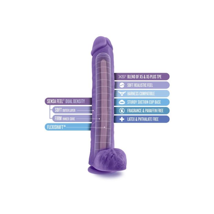 Dildo Blush Au Naturel Morado Ø 5,8 cm 7