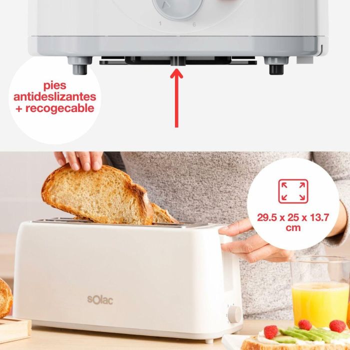 Tostadora Solac TL5421 Blanco 1200 W 3