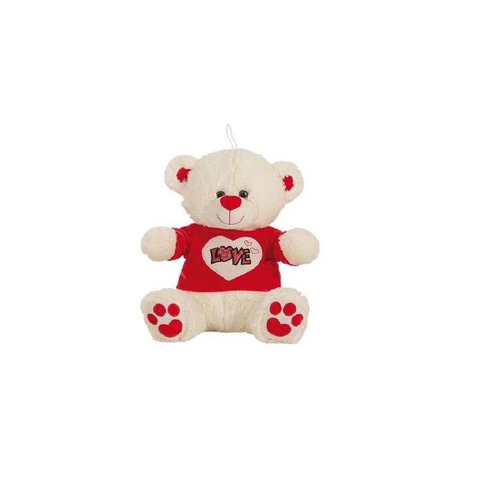 Peluche oso camiseta love purpurina 50 cm 0 Peluche oso camiseta love purpurina 50 cm 0