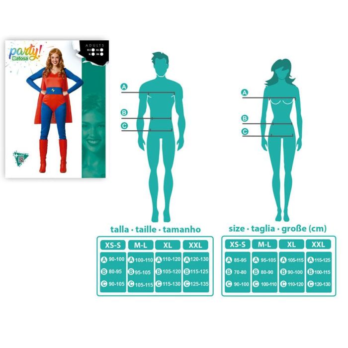 Disfraz Heroe Comic Traje Rojo Mujer Adulto XS-S 3 Disfraz Heroe Comic Traje Rojo Mujer Adulto XS-S 3