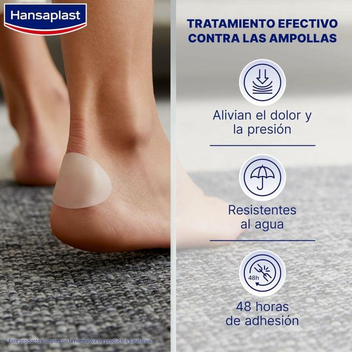 Hansaplast HP FOOT EXPERT Apósito Ampollas Grande con Gel Activo Hidrocoloide, Alivio Dolor y Cicatrización 6 Unidades 5