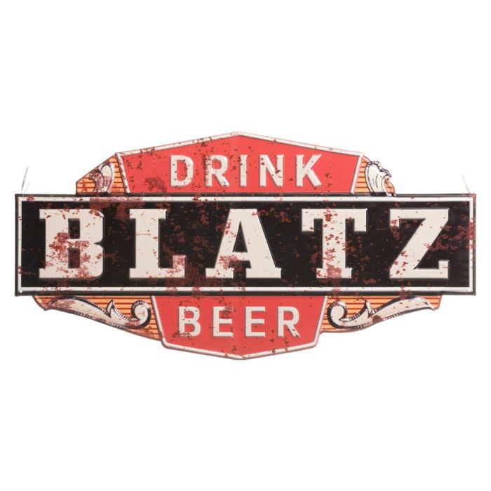 Placa de Pared BLATZ Multicolor 70 X 1 X 35 CM Metal