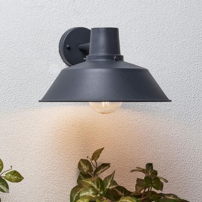Brilliant HUMPHREY Aplique de Pared Exterior Antracita E27 Metal Vidrio para Máx. 60W 1 Brilliant HUMPHREY Aplique de Pared Exterior Antracita E27 Metal Vidrio para Máx. 60W 1