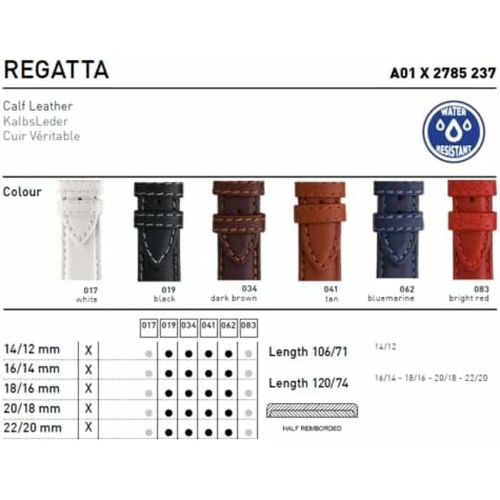 Correa para Reloj Morellato A01X2785237041CR18 18 mm Marrón 1 Correa para Reloj Morellato A01X2785237041CR18 18 mm Marrón 1