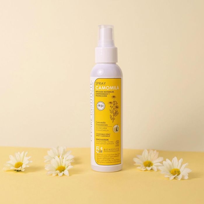 Clearé Institute CAMOMILA eco spray Tratamiento Brillo Aclarante Cabello con Reflejos Dorados 125 ml Protección Solar