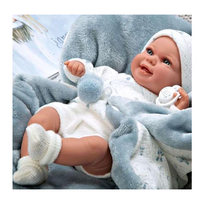 Muñeca elegance 35 cm babyto azul c/manta (muñeco de peso) 2 Muñeca elegance 35 cm babyto azul c/manta (muñeco de peso) 2