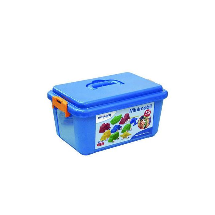 Miniland Juego 36 Vehículos Surtidos con Caja Plástico Ref. 27471 1