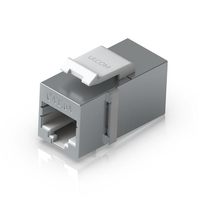 Ubiquiti Acoplador Keystone Cat6A Pass-through para Cables Ethernet Pre-terminados, Conector de Acero Inoxidable - Pack de 12 Ubiquiti Acoplador Keystone Cat6A Pass-through para Cables Ethernet Pre-terminados, Conector de Acero Inoxidable - Pack de 12