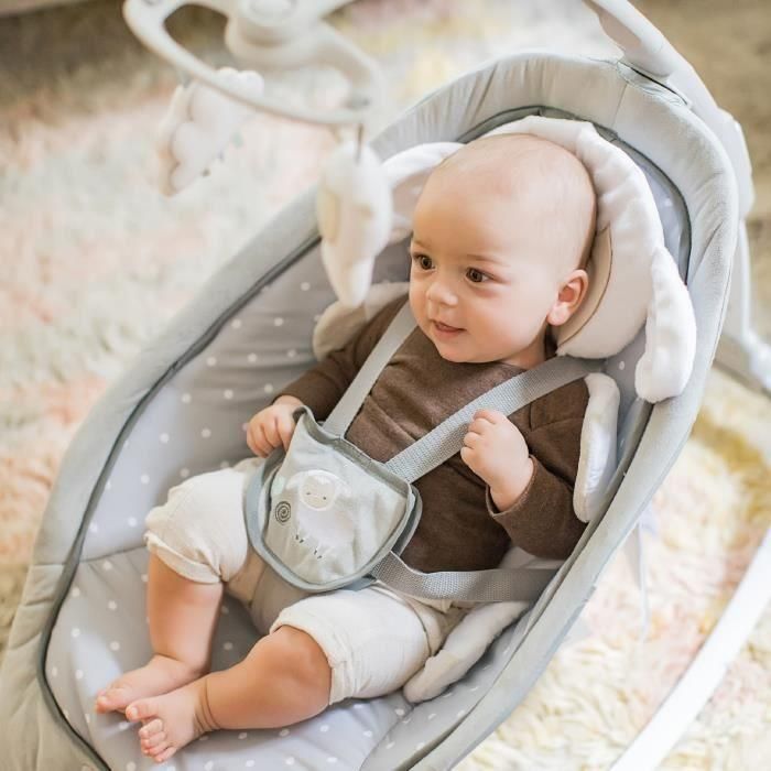Ingenuity Hamaca Giratoria Automática Cuddle Lamb | Asiento Mecedor con 3 Posiciones, Melodías, Sonidos y Vibraciones para Bebés desde Nacimiento 2 Ingenuity Hamaca Giratoria Automática Cuddle Lamb | Asiento Mecedor con 3 Posiciones, Melodías, Sonidos y Vibraciones para Bebés desde Nacimiento 2