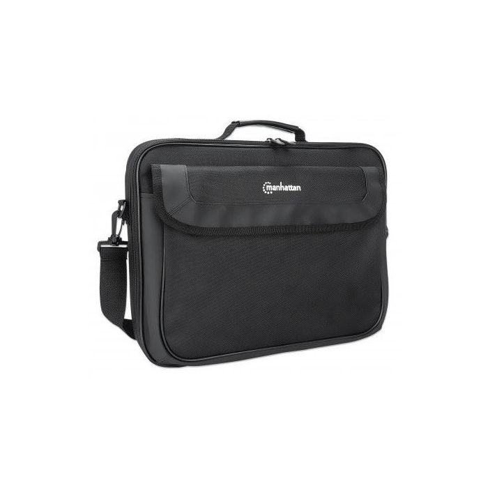 MANHATTAN Maletín Cambridge Clamshell para Portátil 15.6", Bandolera con Tirante para Hombro, Poliéster Negro 1 MANHATTAN Maletín Cambridge Clamshell para Portátil 15.6", Bandolera con Tirante para Hombro, Poliéster Negro 1