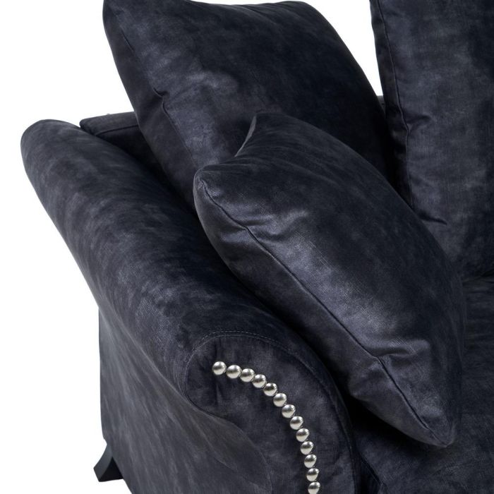 Sofá 3 Plazas Gris Oscuro Tejido Salón 228 X 97 X 100 cm