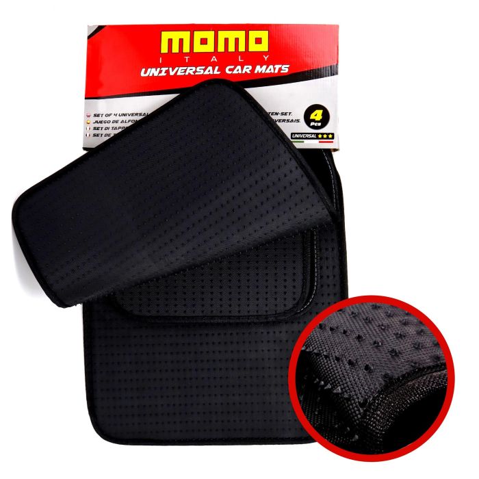 Set Completo 4 Piezas Alfombras Momo 015 Universales Negro-Blanco MOMLCM015BW 4 Set Completo 4 Piezas Alfombras Momo 015 Universales Negro-Blanco MOMLCM015BW 4