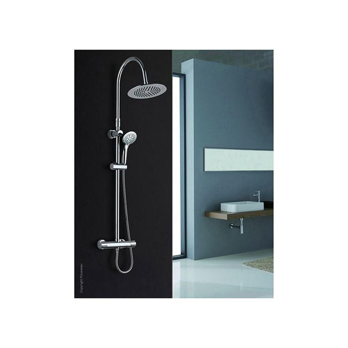 Edouard Rousseau Suhali 2 Columna de Ducha Termostática Cromada con Rociador Ø 240mm y Ducha Mano 5 Chorros 1 Edouard Rousseau Suhali 2 Columna de Ducha Termostática Cromada con Rociador Ø 240mm y Ducha Mano 5 Chorros 1