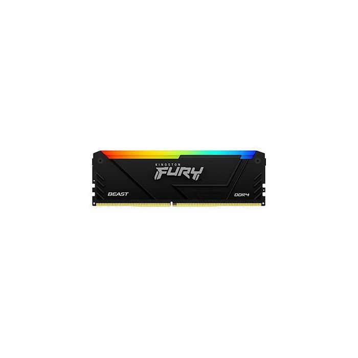 Kingston FURY Beast RGB 64GB DDR4 3200MT/s CL16 DIMM (Kit de 4x16GB) para PC - Memoria RAM con Iluminación 1 Kingston FURY Beast RGB 64GB DDR4 3200MT/s CL16 DIMM (Kit de 4x16GB) para PC - Memoria RAM con Iluminación 1