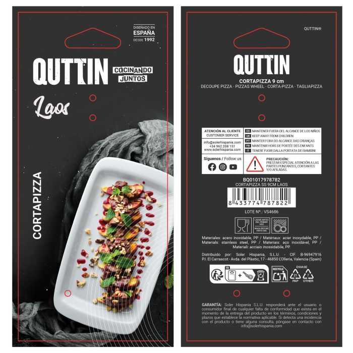 # -72- Cortapizza Ss 9Cm Laos Quttin (12 Unidades) 3