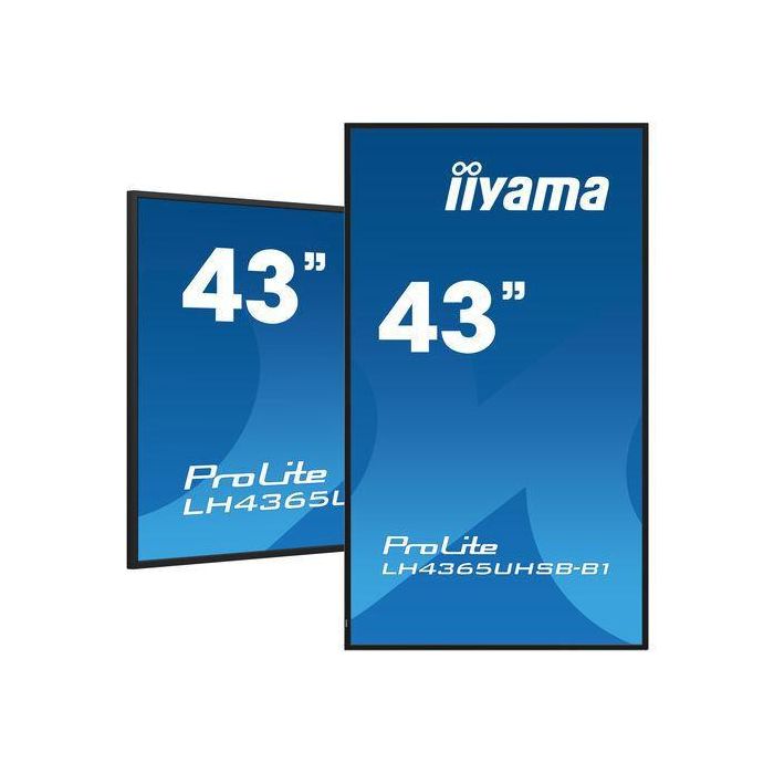iiyama LH4365UHSB-B1 pantalla de señalización Diseño de quiosco 108 cm (42.5") LED Wifi 800 cd / m² 4K Ultra HD Negro Procesador incorporado Android 11 24/7 iiyama LH4365UHSB-B1 pantalla de señalización Diseño de quiosco 108 cm (42.5") LED Wifi 800 cd / m² 4K Ultra HD Negro Procesador incorporado Android 11 24/7