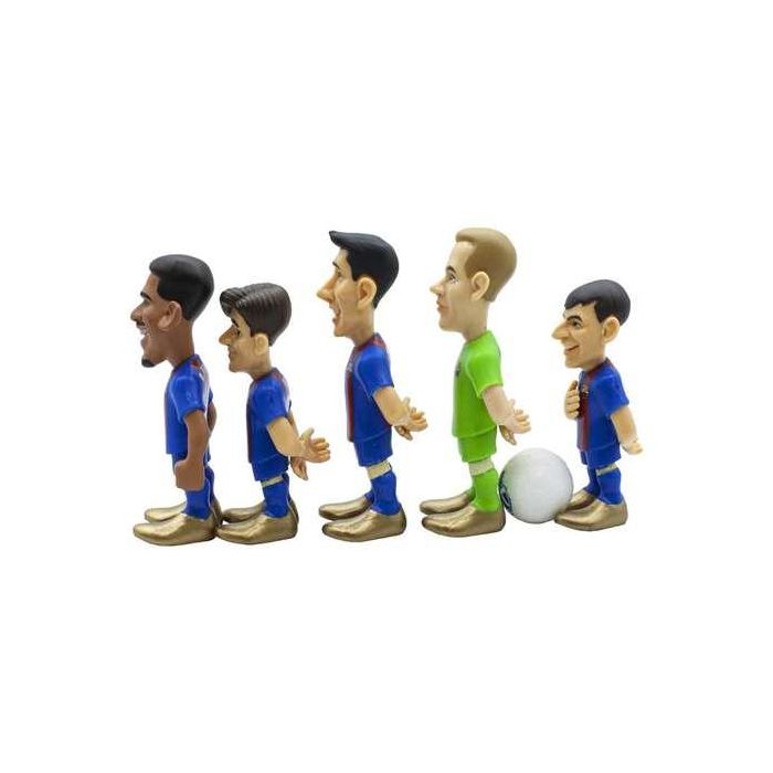 Minix Pack 5 Figuras FC Barcelona Piqué, Pedri, Ter Stegen, Ansu Fati, De Jong (7cm)