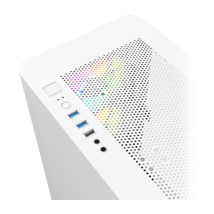 Montech AIR 100 ARGB TG White | Caja PC Gaming Mini Tower con Iluminación RGB y Panel de Vidrio Templado 5