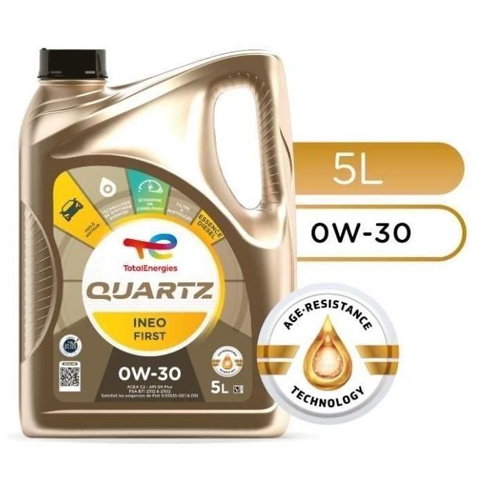 Aceite de motor - TotalEnergies - Quartz Ineo First 0W-30 - 5L 1 Aceite de motor - TotalEnergies - Quartz Ineo First 0W-30 - 5L 1