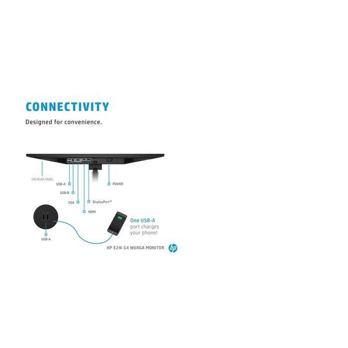HP E24i G4 Monitor 24" WUXGA 1920x1200 IPS 16:10 Ergonómico con HP Eye Ease 5ms 7 HP E24i G4 Monitor 24" WUXGA 1920x1200 IPS 16:10 Ergonómico con HP Eye Ease 5ms 7