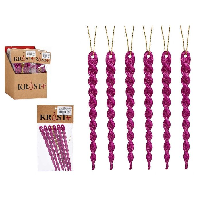 Adorno Arbol Navidad Estalactita Fucsia Krist+ 10X21CM (48 Unidades) Adorno Arbol Navidad Estalactita Fucsia Krist+ 10X21CM (48 Unidades)