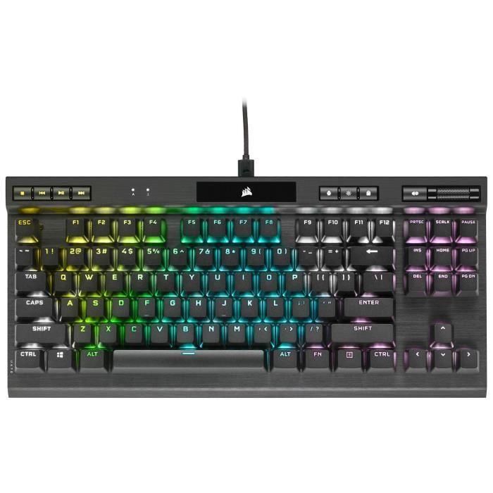 Teclado para juegos rojo CORSAIR K70 TKL RGB CS MX (CH-9119010-FR)